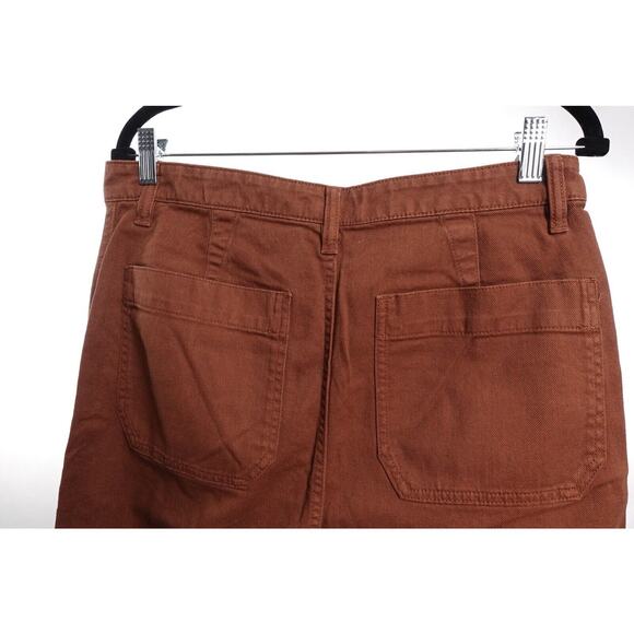 Quince Rust Organic Stretch Cotton Twill Wide Leg Cropped Pants 31 NWT - Picture 8 of 14